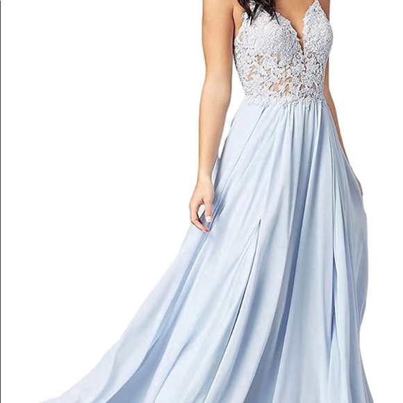 Black lace floor length ball gown - Picture 3 of 6